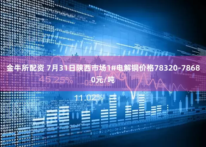 金牛所配资 7月31日陕西市场1#电解铜价格78320-78680元/吨